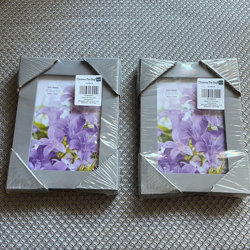 Two 3.5x5 gray picture frames